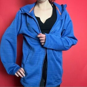 Bright blue zip up hoodie 💙🧡​​​​​​​​​​​​​​​​​​